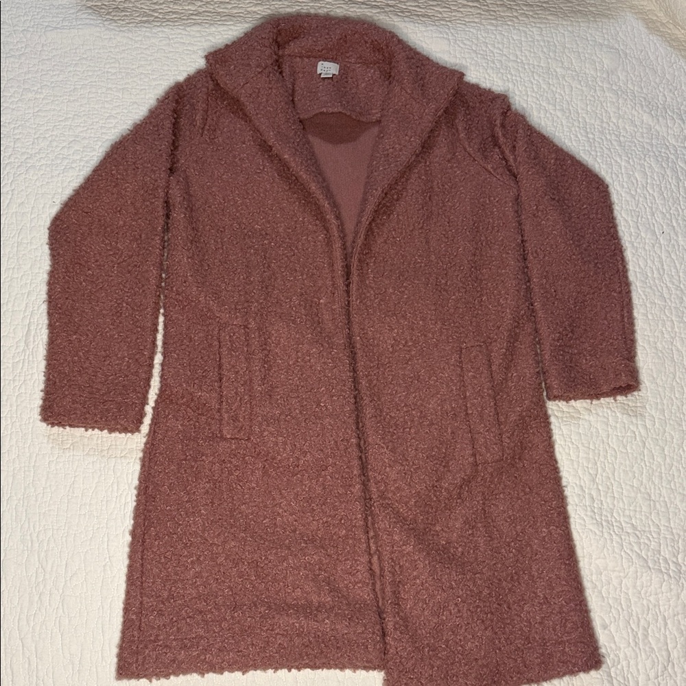 Cozy Pink Open Front coat